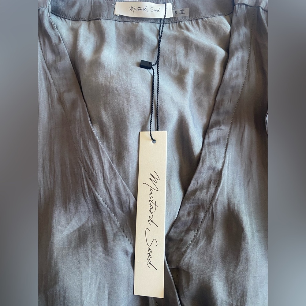 Mustard Seed Light Gray Ruffle Jumpsuit‎ - Picture 16 of 16